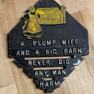 Vintage Decorative Plaque with Quote